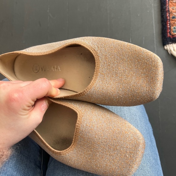 Chic Gold Women's Loafers - Picture 3 of 5